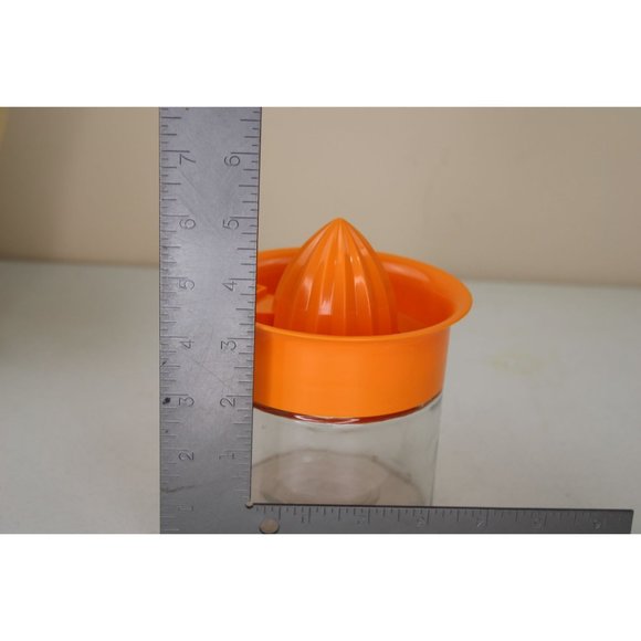 Vintage Glass Juicer Orange Top Hand 91183 Citrus Gemco Manual - Picture 4 of 4